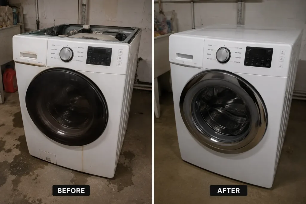 Before-after-dryer and washing machine